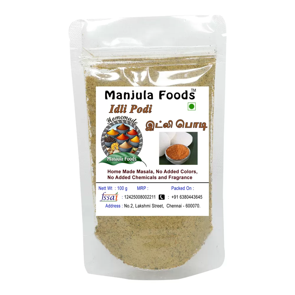Manjula Foods Homemade Spice Combo Pack | Sambar + Rasam + Idli Podi | Total 300g